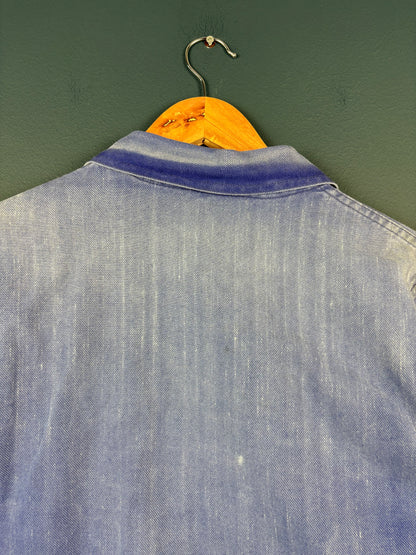 True Vintage 1960s Faded Herringbone French Chore Jacket (M)