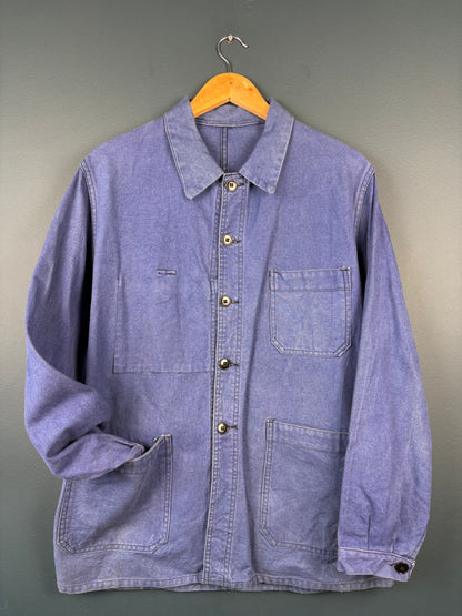 True Vintage 1960s Faded Blue French Chore Jacket (M)