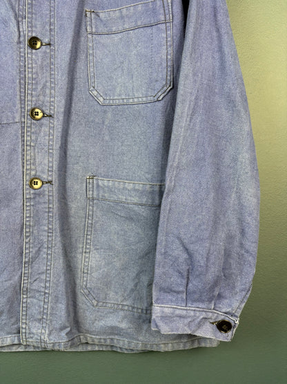 True Vintage 1960s Faded Blue French Chore Jacket (M)