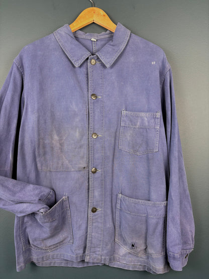 True Vintage 1960s Faded Blue French Chore Jacket (M)