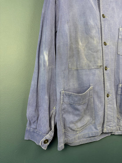 True Vintage 1960s Faded Blue French Chore Jacket (M)