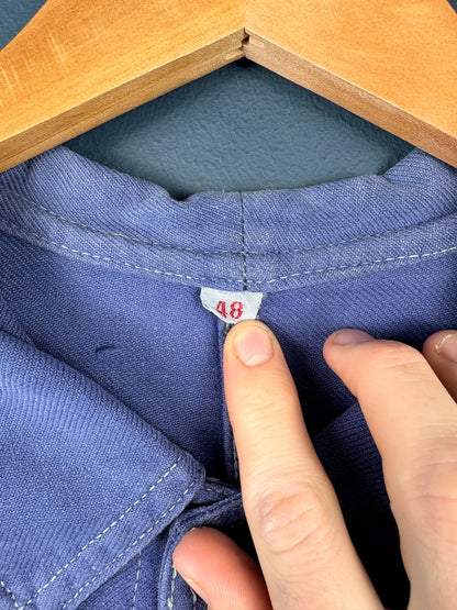 True Vintage 1960s Faded Blue French Chore Jacket (M)