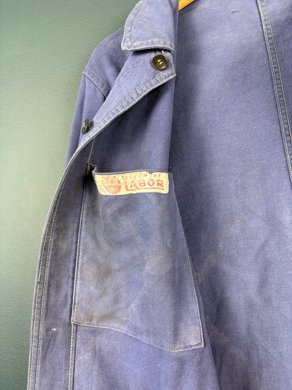 True Vintage 1960s Faded Blue French Chore Jacket (M)
