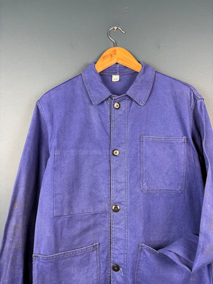 True Vintage 1960s Navy Blue French Chore Jacket (M)