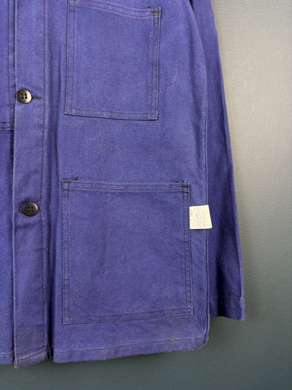 True Vintage 1960s Navy Blue French Chore Jacket (S)