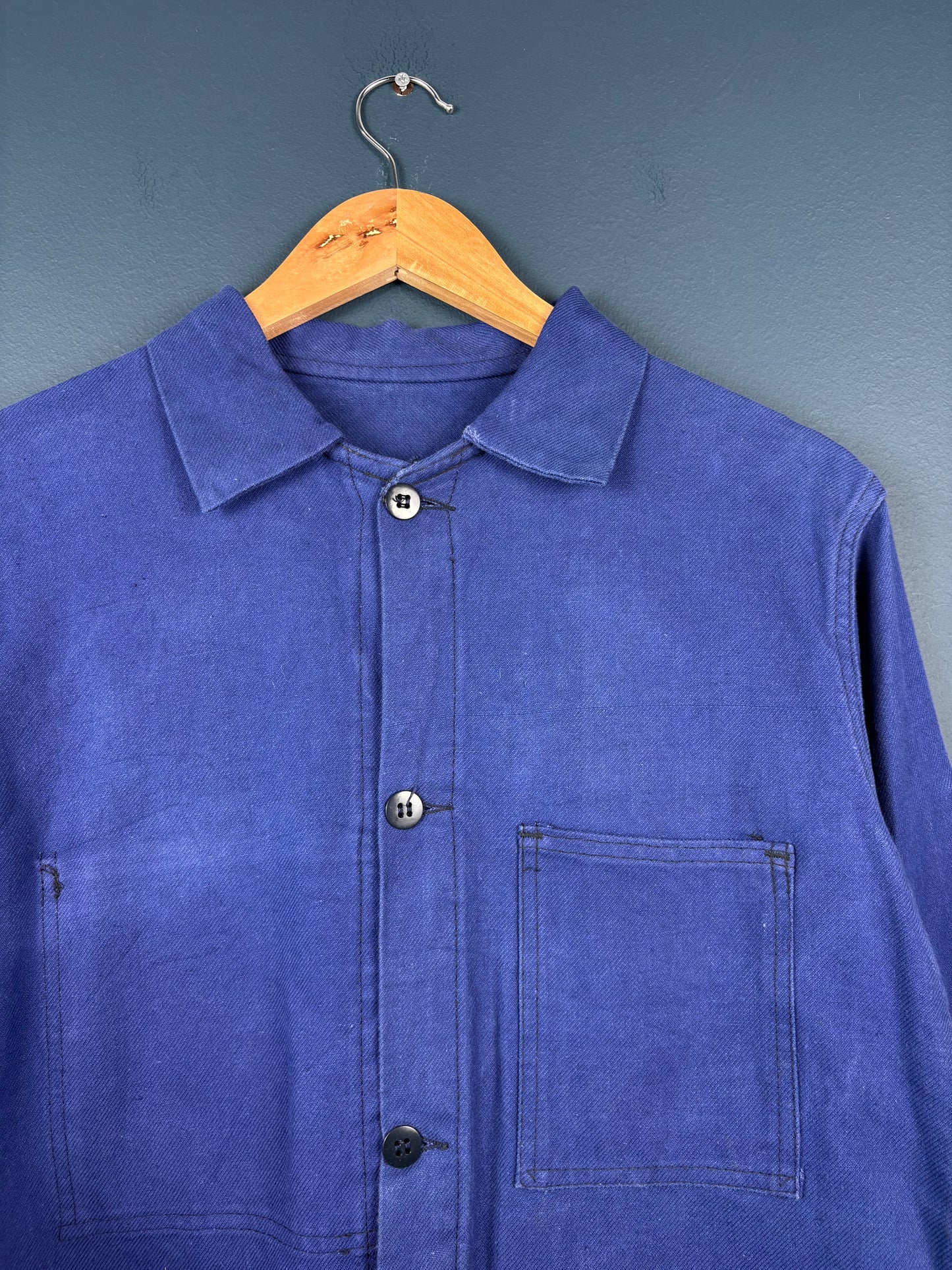 True Vintage 1960s Navy Blue French Chore Jacket (S)