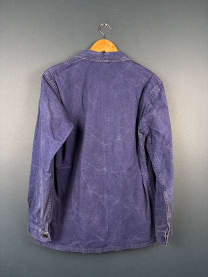 True Vintage 1960s Navy Blue Faded French Chore Jacket (M)