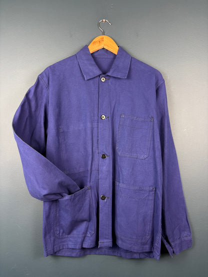 True Vintage 1960s Navy Blue French Chore Jacket (S)