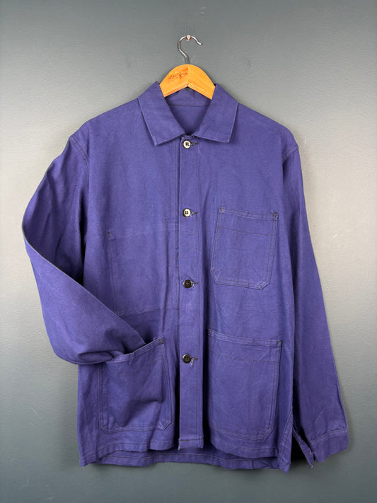 True Vintage 1960s Navy Blue French Chore Jacket (S)