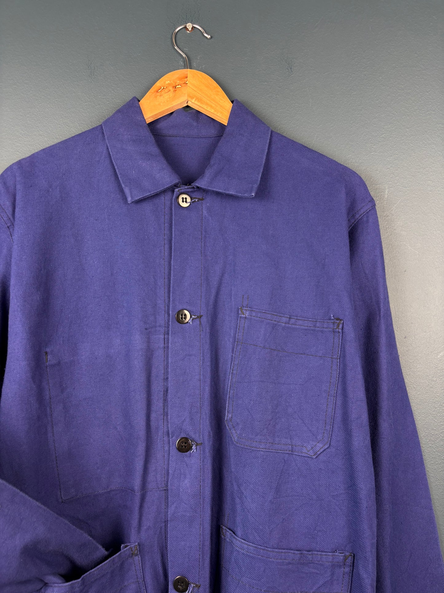 True Vintage 1960s Navy Blue French Chore Jacket (S)