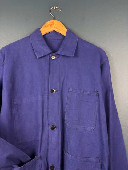 True Vintage 1960s Navy Blue French Chore Jacket (S)