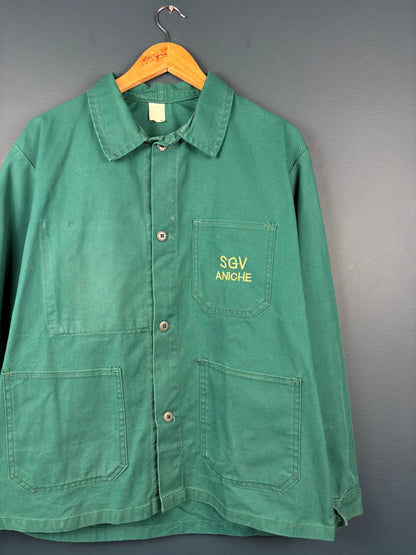 True Vintage 1960s Green French Chore Jacket (M)