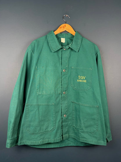 True Vintage 1960s Green French Chore Jacket (M)