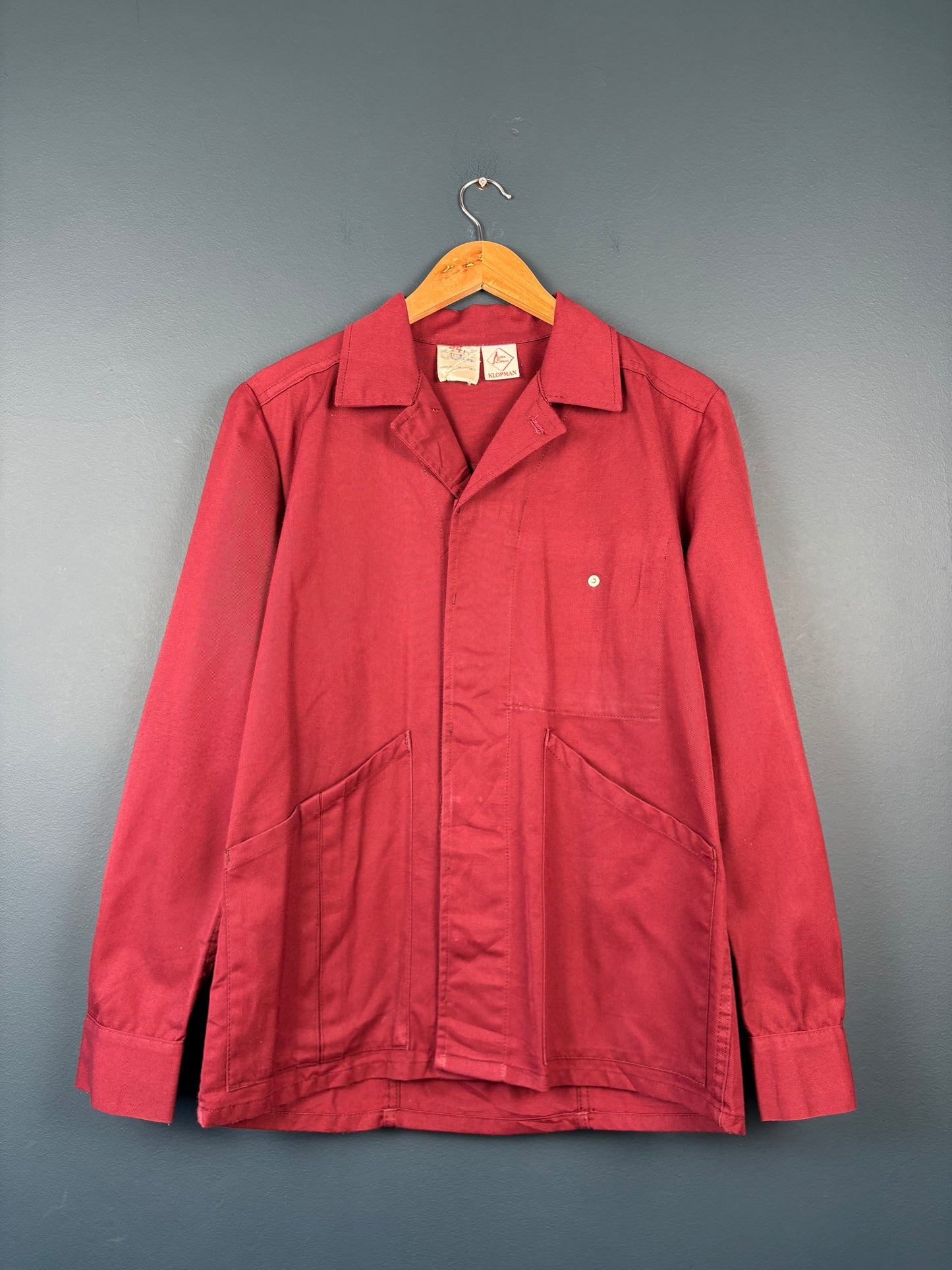 True Vintage 1960s Burgundy French Chore Jacket (L)
