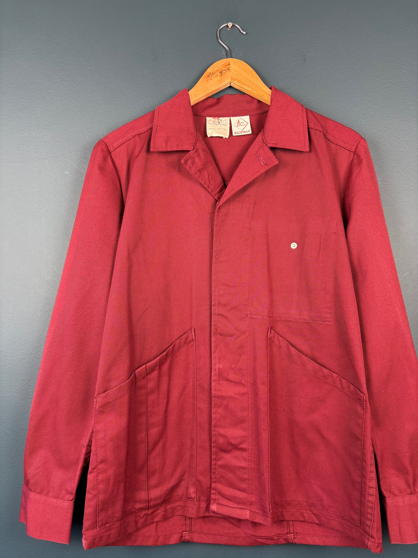 True Vintage 1960s Burgundy French Chore Jacket (L)