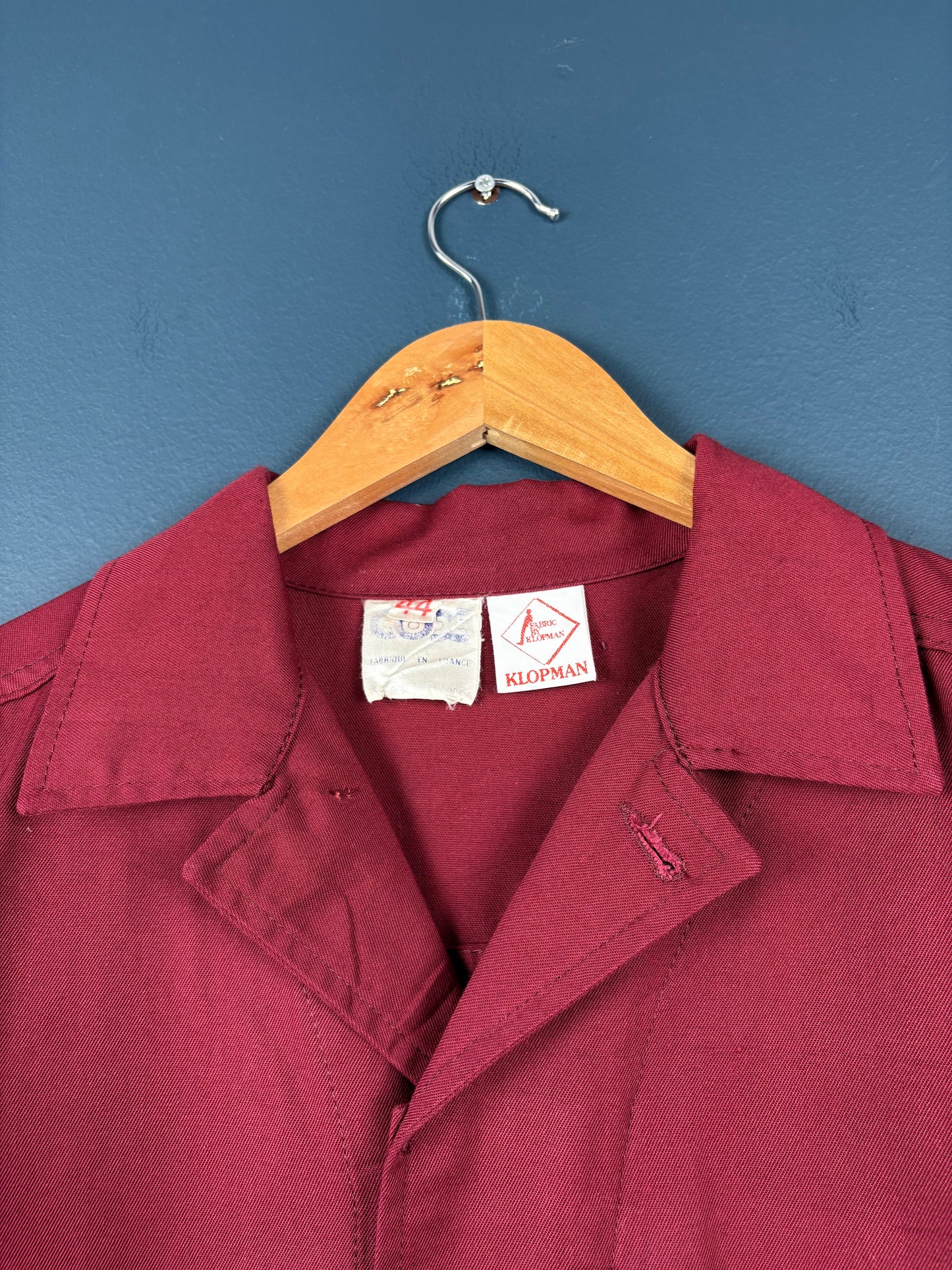 True Vintage 1960s Burgundy French Chore Jacket (L)
