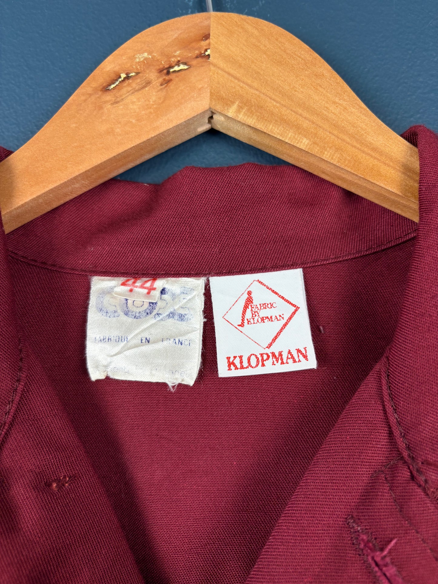 True Vintage 1960s Burgundy French Chore Jacket (L)