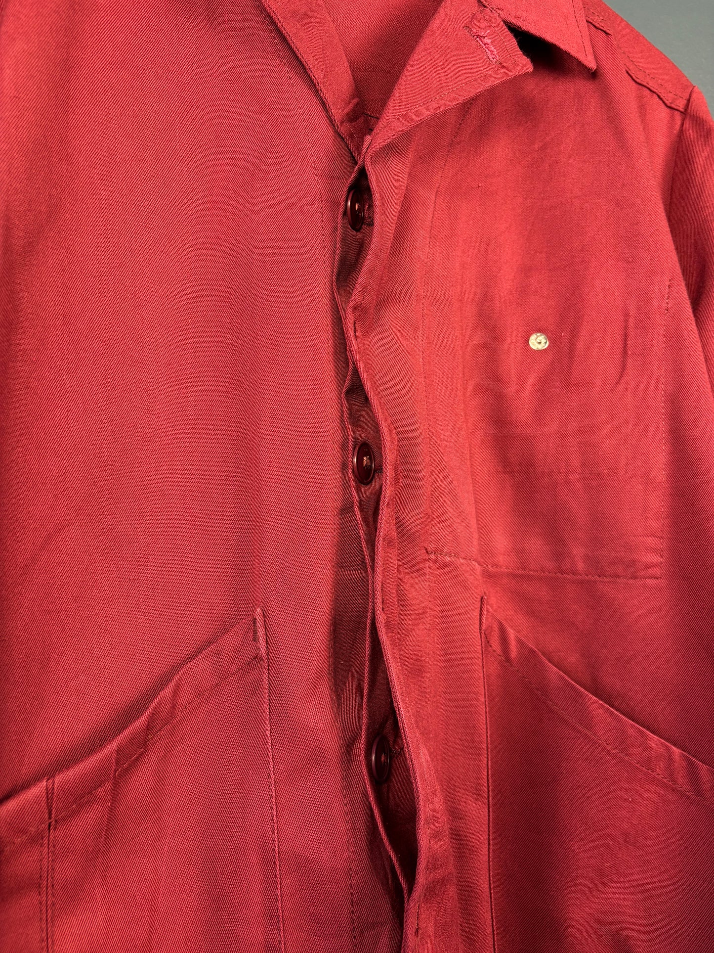 True Vintage 1960s Burgundy French Chore Jacket (L)