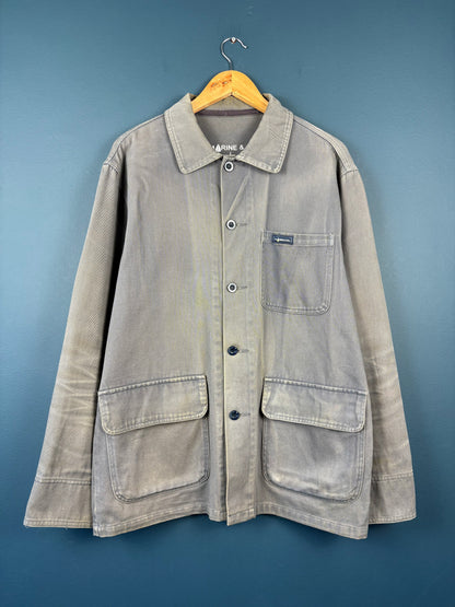 Vintage Marine Sun Faded Grey Chore Jacket (L)