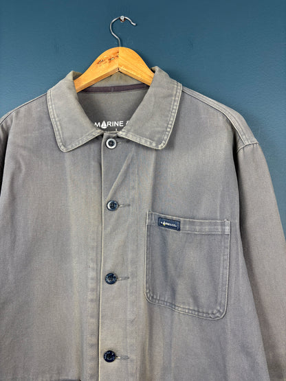 Vintage Marine Sun Faded Grey Chore Jacket (L)