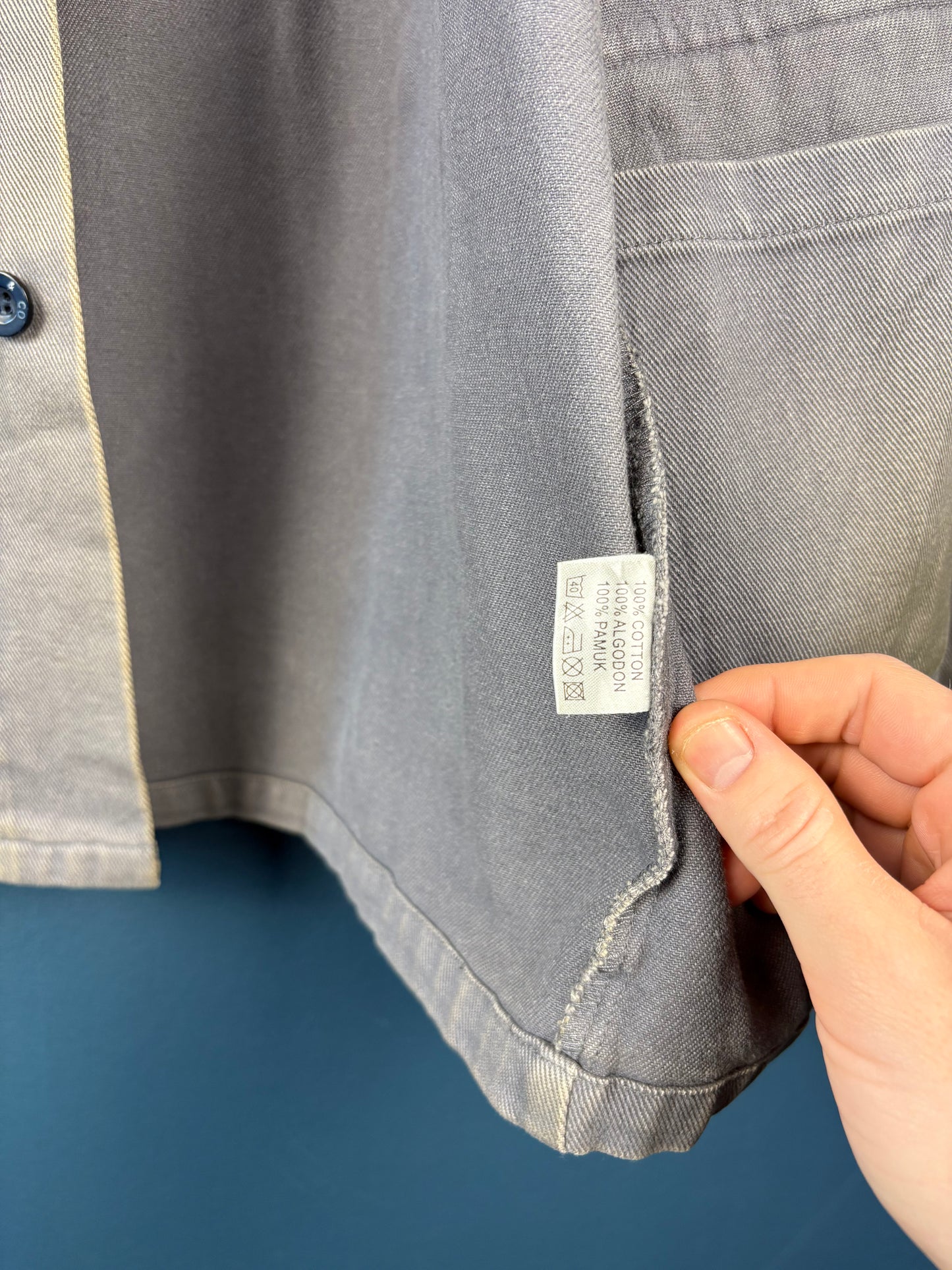Vintage Marine Sun Faded Grey Chore Jacket (L)