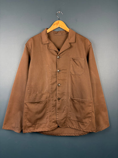 True Vintage 1960s Brown French Chore Jacket (L)