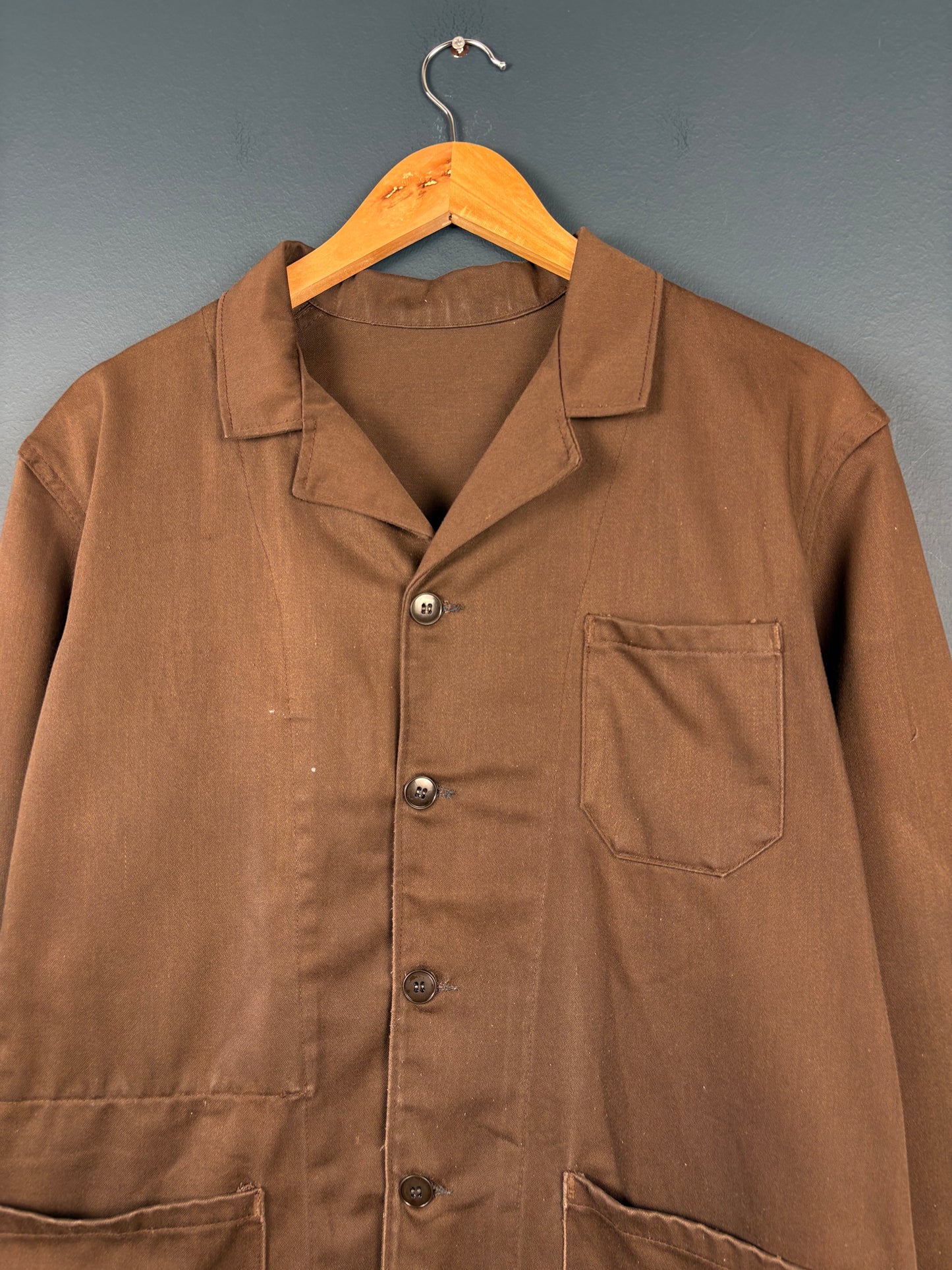 True Vintage 1960s Brown French Chore Jacket (L)