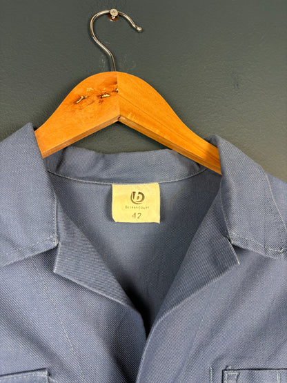 True Vintage 1970s French Goodyear Pop Button Workwear Jacket (M)