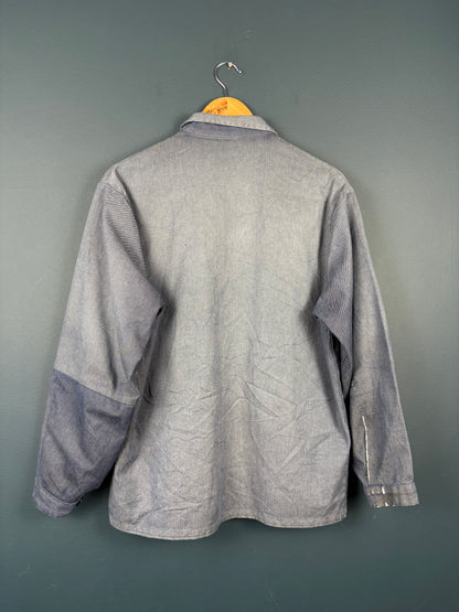 True Vintage 1960s Salt n Pepper Patched French Chore Jacket (M)