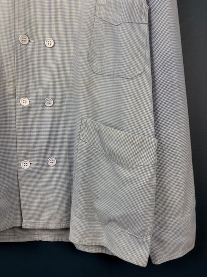 True Vintage 1960s Light Blue Double Breasted French Chef Shirt (M)