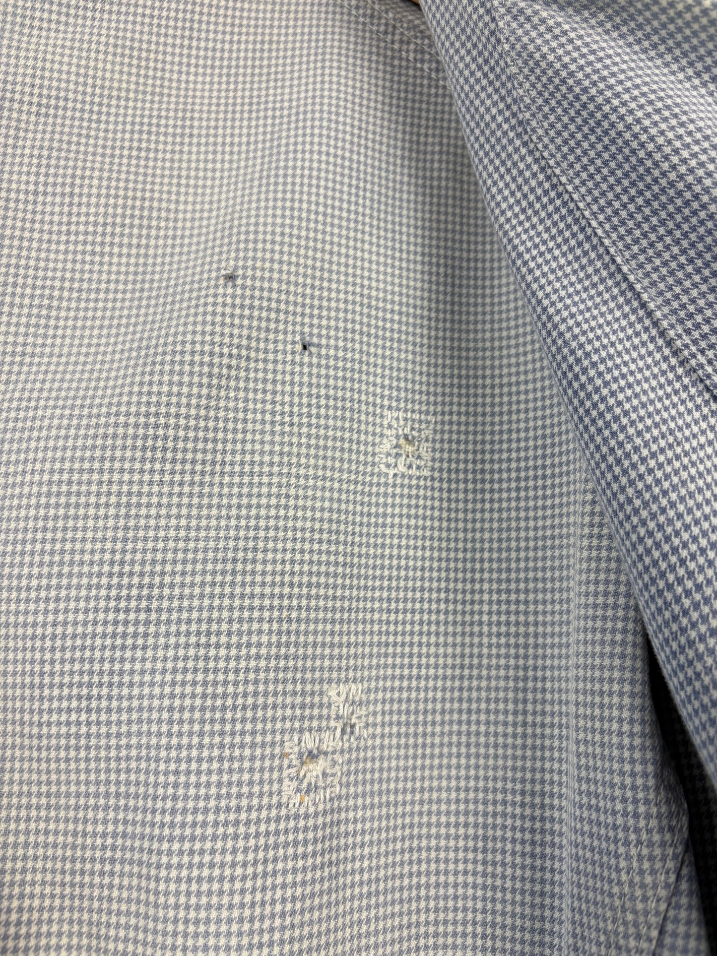 True Vintage 1960s Light Blue Double Breasted French Chef Shirt (M)