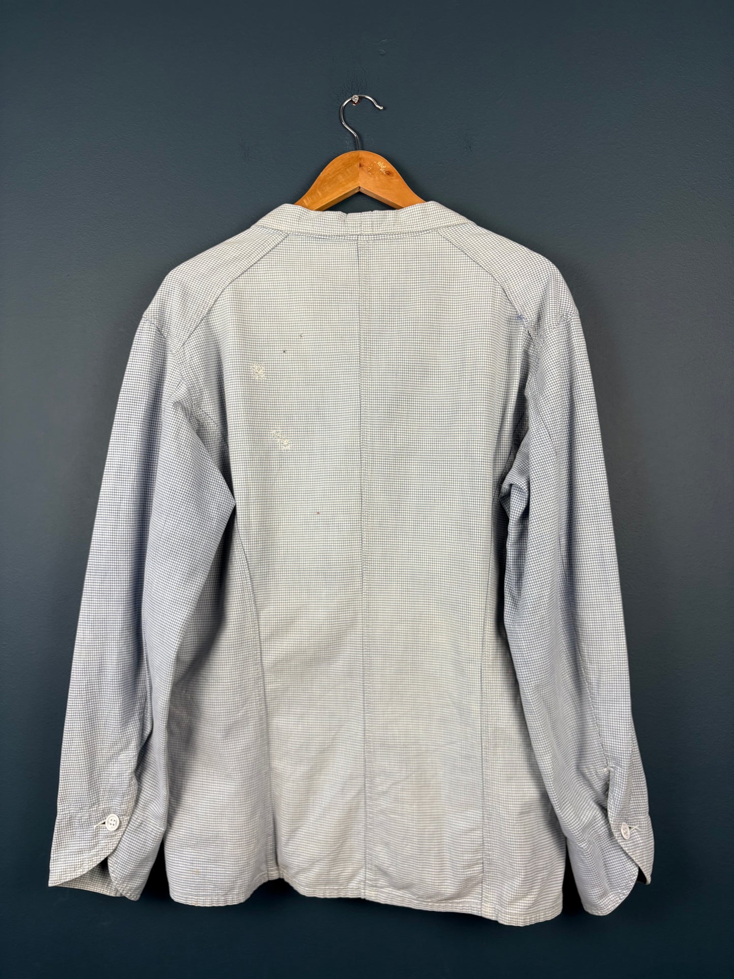 True Vintage 1960s Light Blue Double Breasted French Chef Shirt (M)