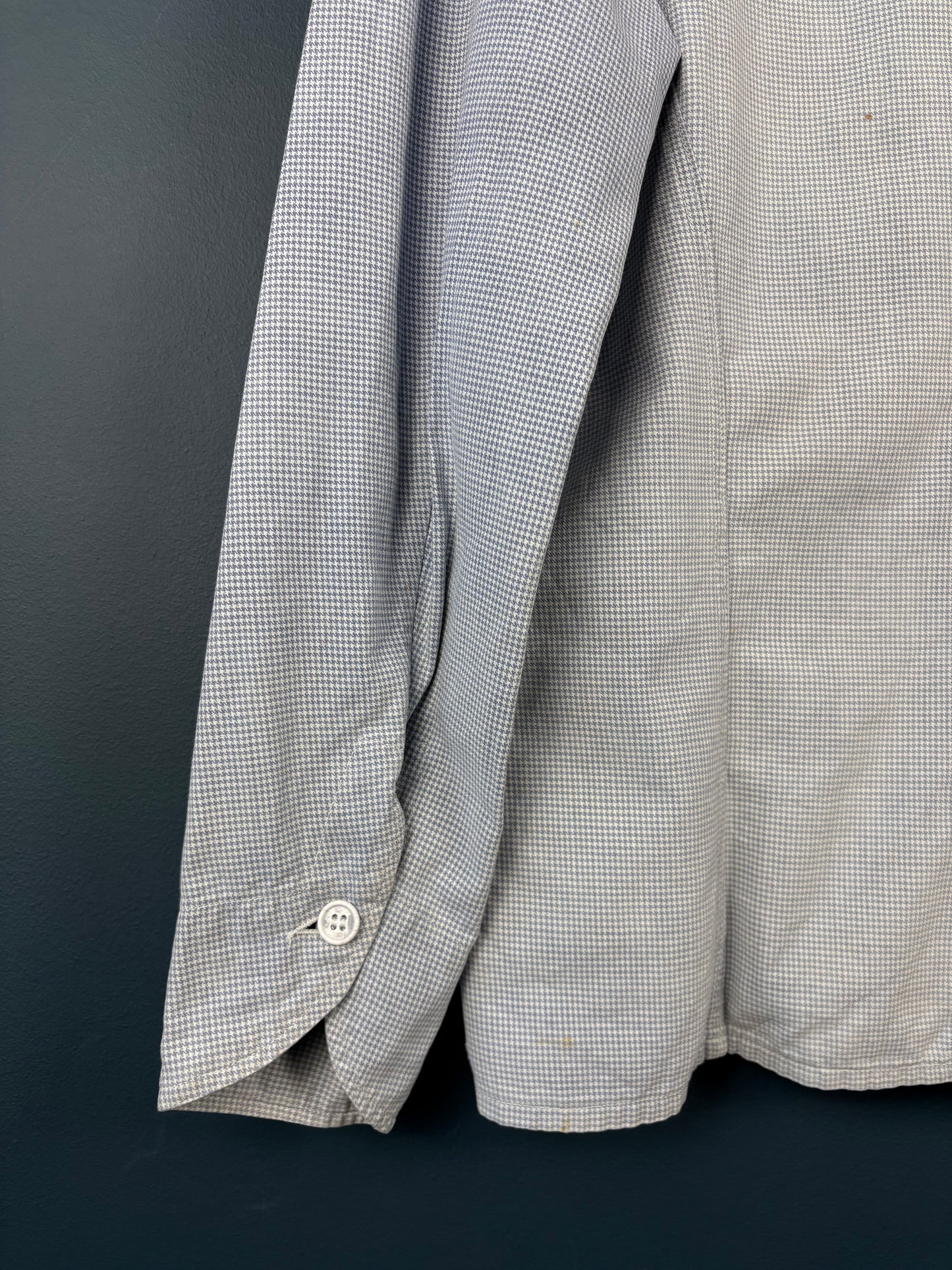 True Vintage 1960s Light Blue Double Breasted French Chef Shirt (M)