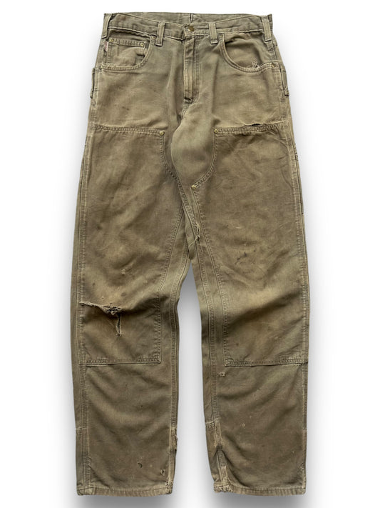 Vintage Carhartt Olive Green Double Knee Trousers  [34x34]