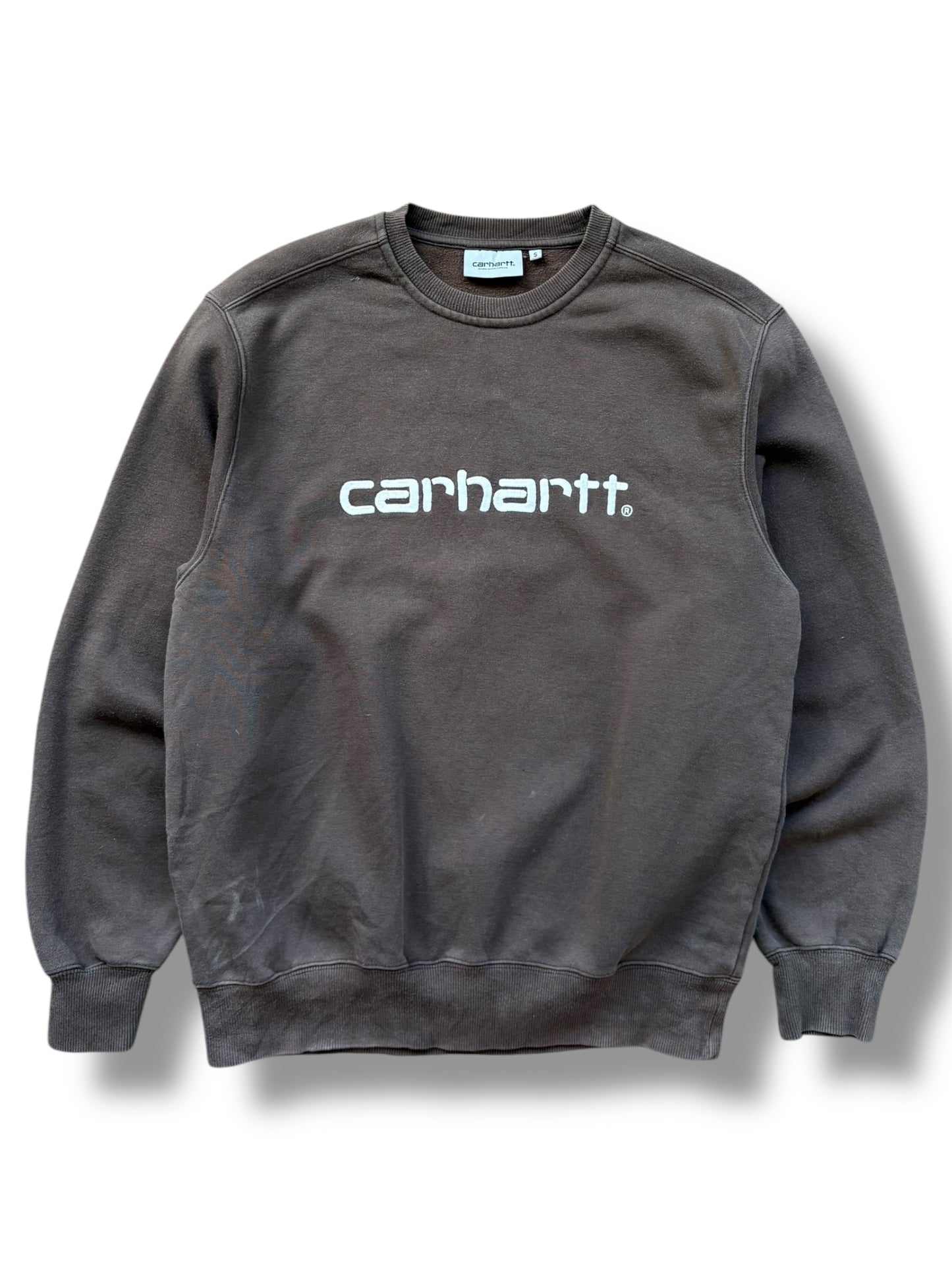 Carhartt 2000s Embroidered Heavyweight Brown Sweatshirt (M)