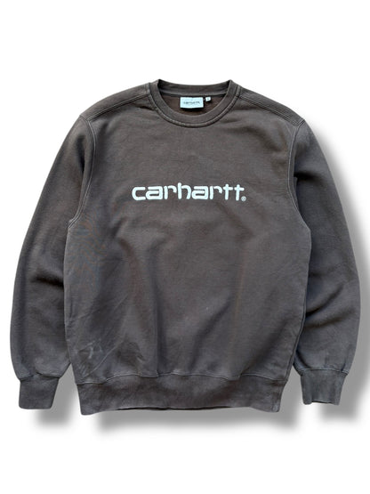 Carhartt 2000s Embroidered Heavyweight Brown Sweatshirt (M)