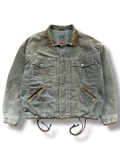 LEE Cooper 2000s Khaki Green Corduroy Trucker Jacket (M)
