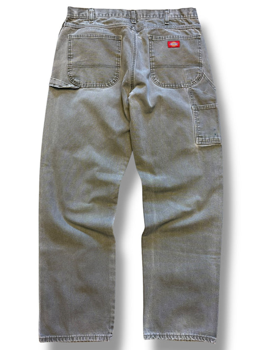Dickies Workwear Khaki Green Carpenter Trousers (36x34)