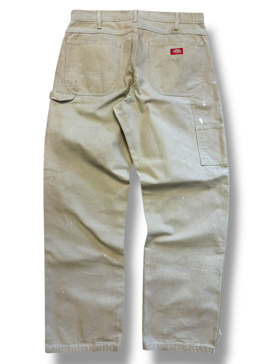 Dickies Workwear Beige Baggy Carpenter Trousers (34x32)