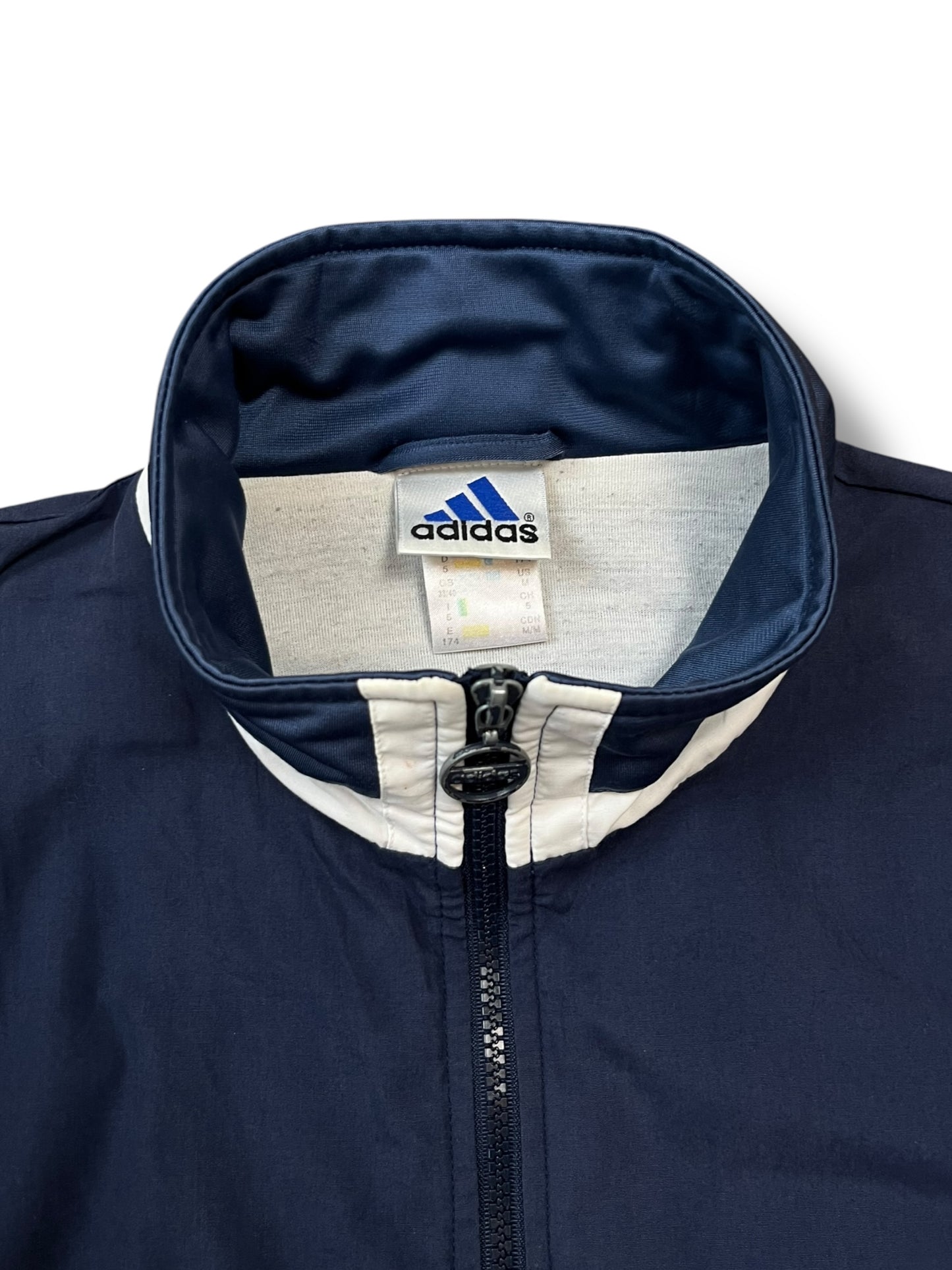 Vintage Adidas 90s Navy / White Track Jacket (M)