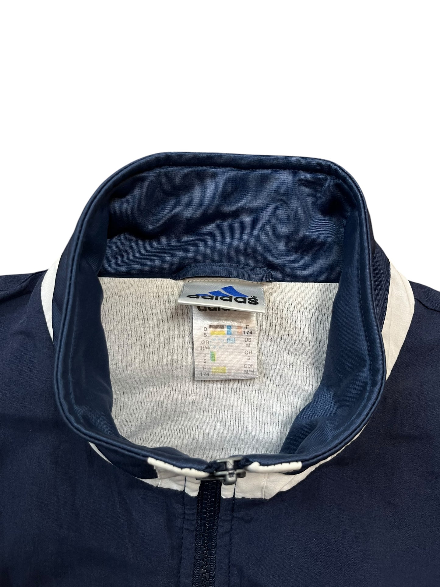 Vintage Adidas 90s Navy / White Track Jacket (M)