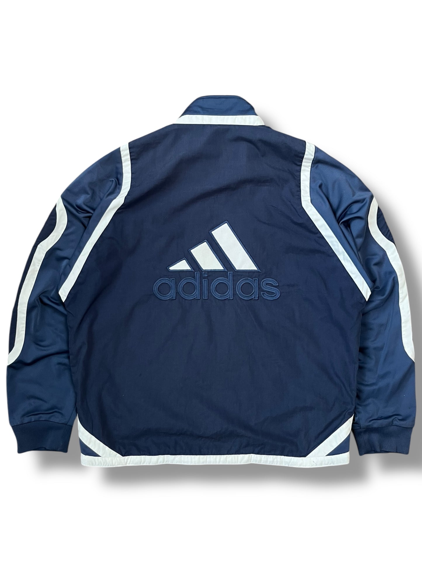 Vintage Adidas 90s Navy / White Track Jacket (M)