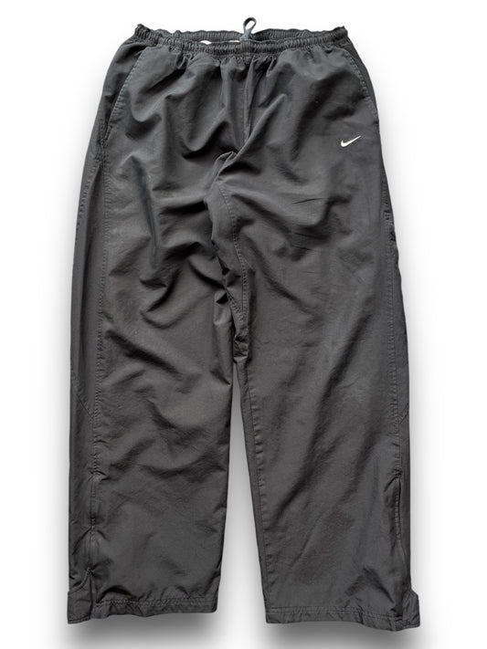 2000s Nike Mini Swoosh Baggy Black Track Pants  [XXL}