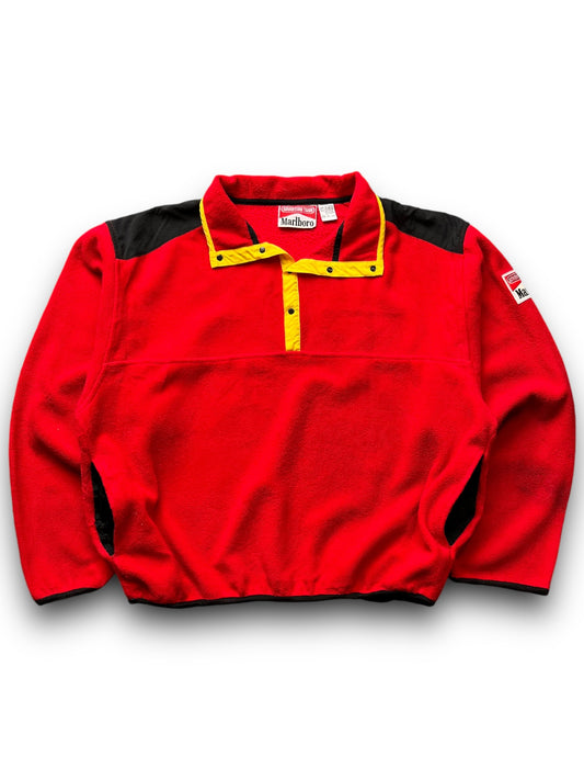 90s Marlboro Cigarettes Pop Collar Fleece  [L]