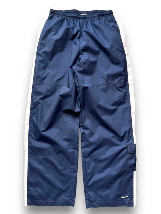 2000s Nike Mini Swoosh Baggy Navy Track Pants  [L]