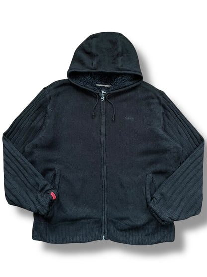Vintage Schott NYC Wool Blend Heavyweight Sherpa Lined Black Jacket (L)