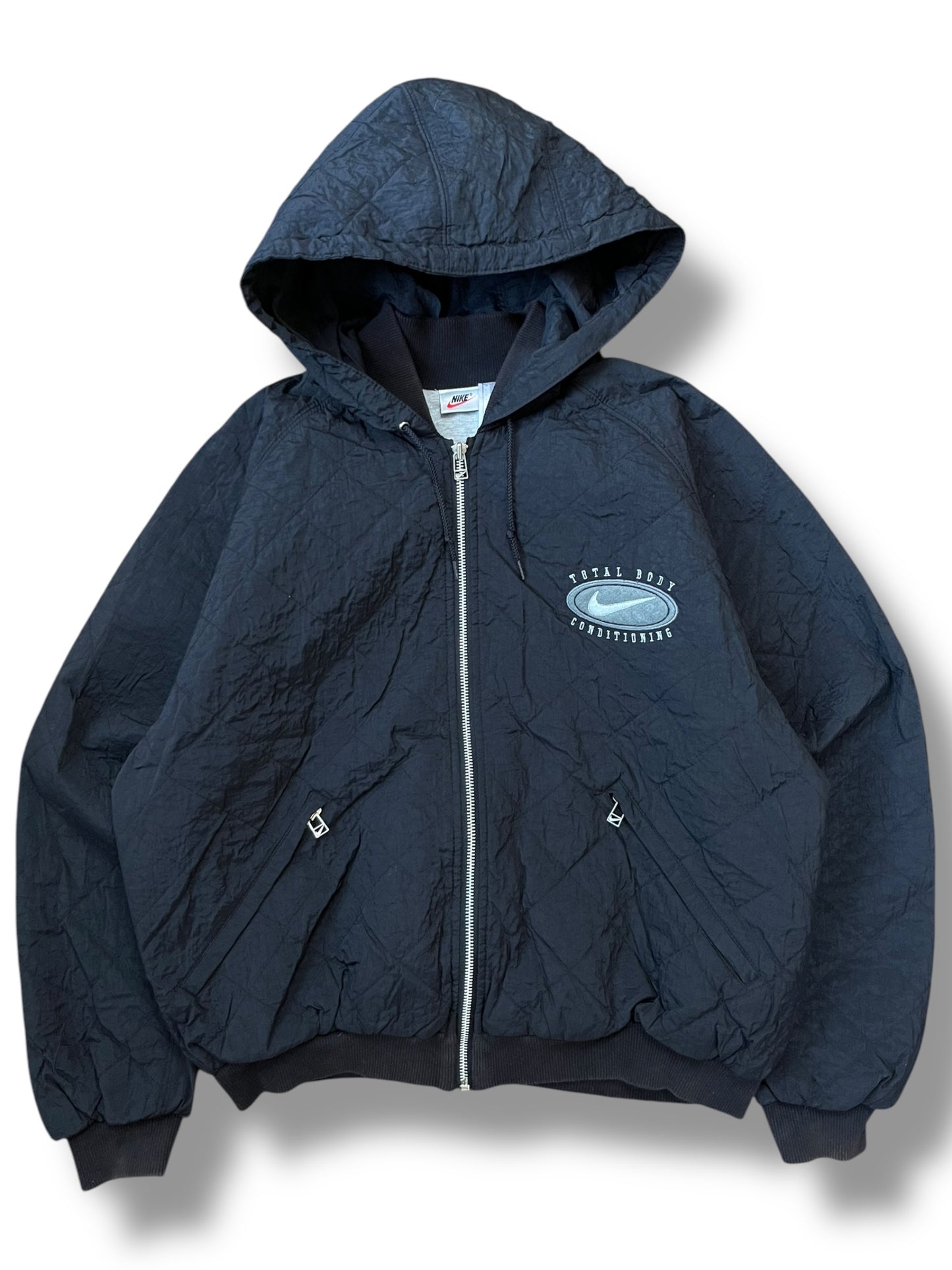 Vintage Nike 90s Black Hooded Jacket (women's M)