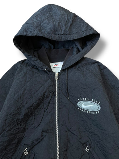 Vintage Nike 90s Black Hooded Jacket (women's M)