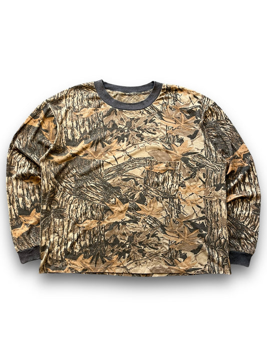 90s Real Tree Camo Longsleeve Pocket Tee  [XL]