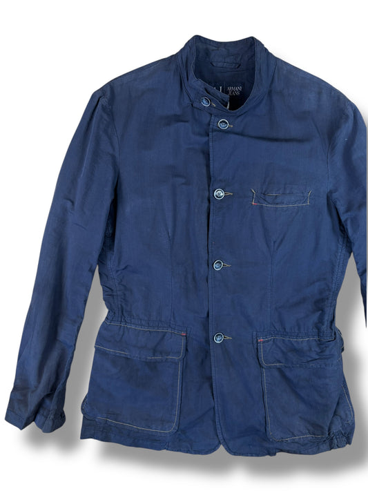 Armani Jeans 2000s Navy Cotton Over Shirt (women's L)